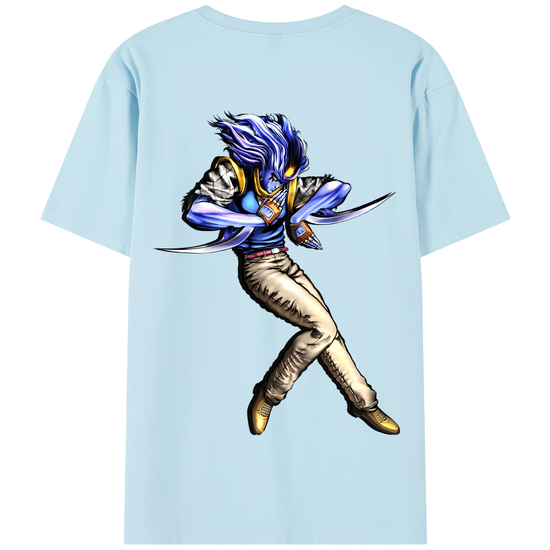 （画像用） ジョジョの奇妙な冒険 JoJo's Bizarre Adventure 綿100％半袖Tシャツ（背面プリント）